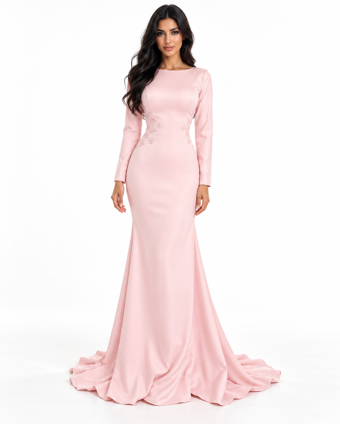Embellished Waist Gown - Opal