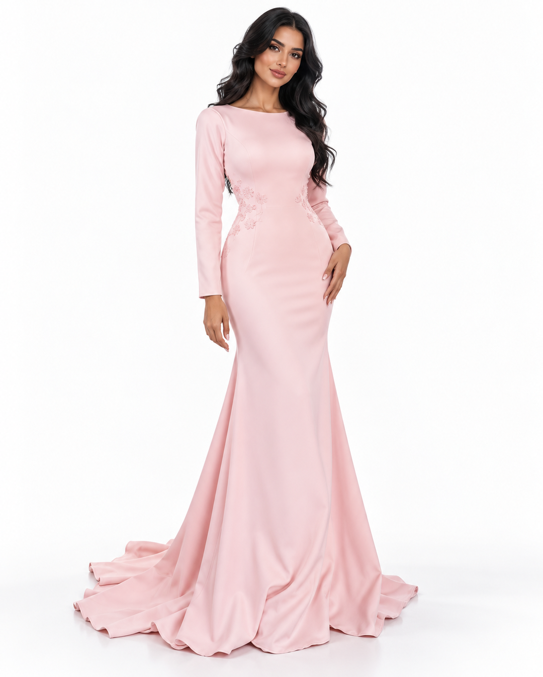 Embellished Waist Gown - Opal