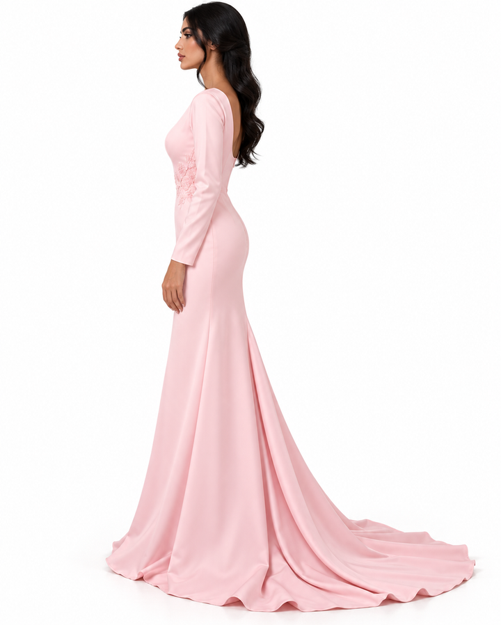 Embellished Waist Gown - Opal