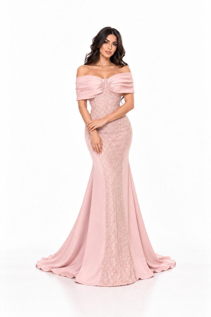 Shimmer Draped Gown - Nova