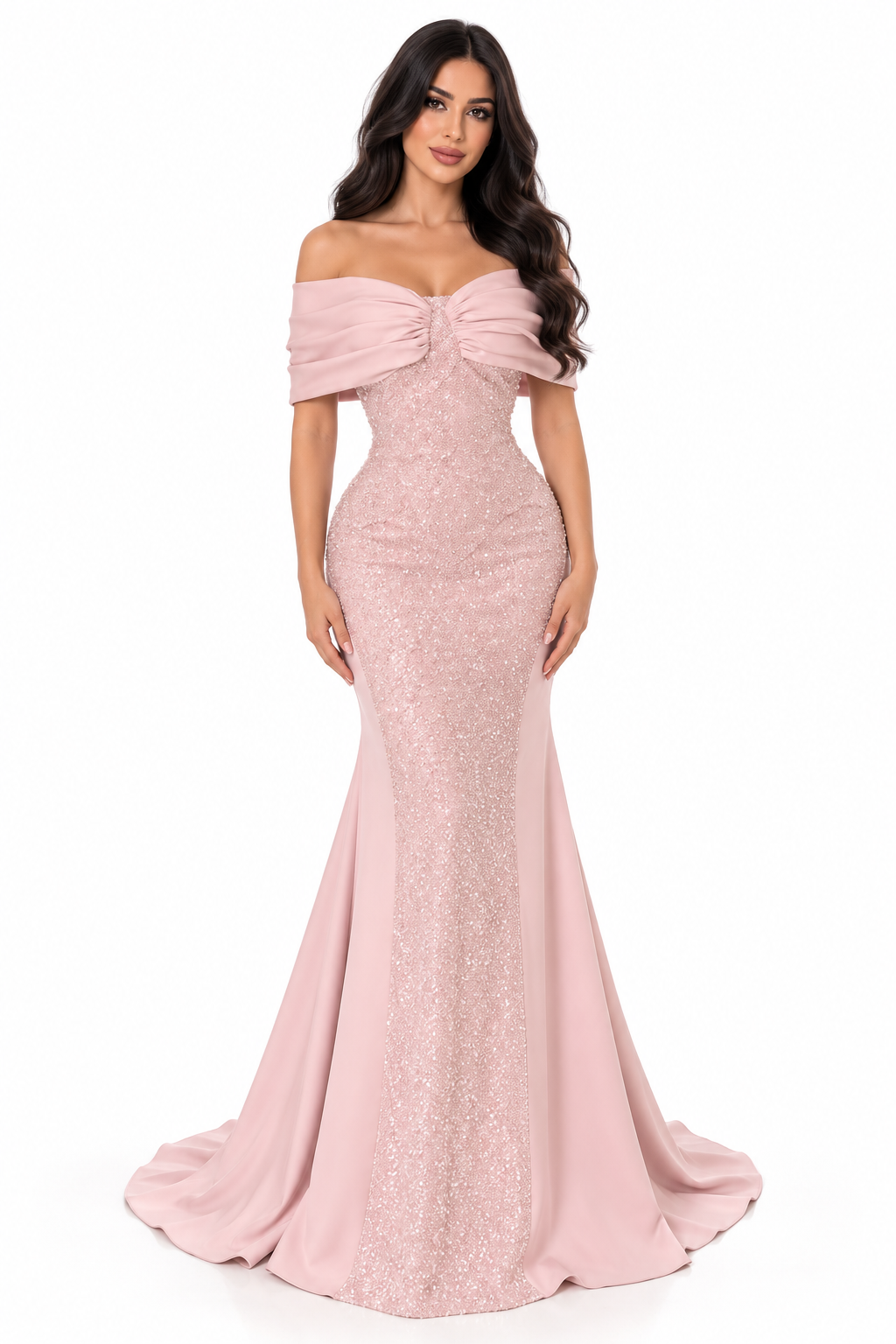 Shimmer Draped Gown - Nova