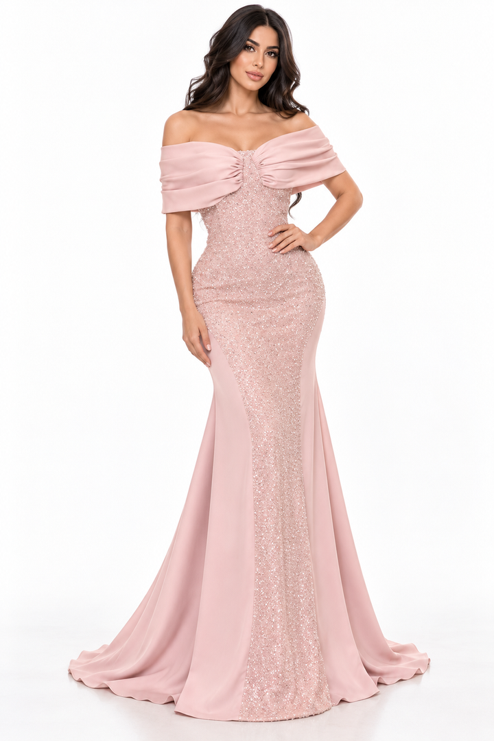Shimmer Draped Gown - Nova