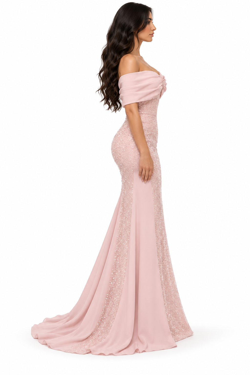 Shimmer Draped Gown - Nova