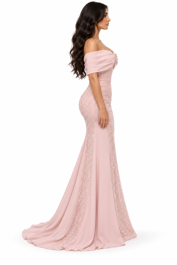 Shimmer Draped Gown - Nova