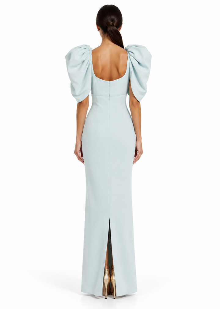 Statement Puff Sleeve Gown - Celeste