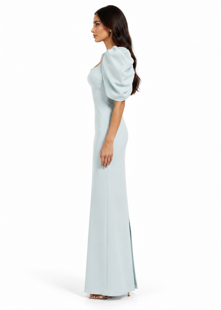 Statement Puff Sleeve Gown - Celeste