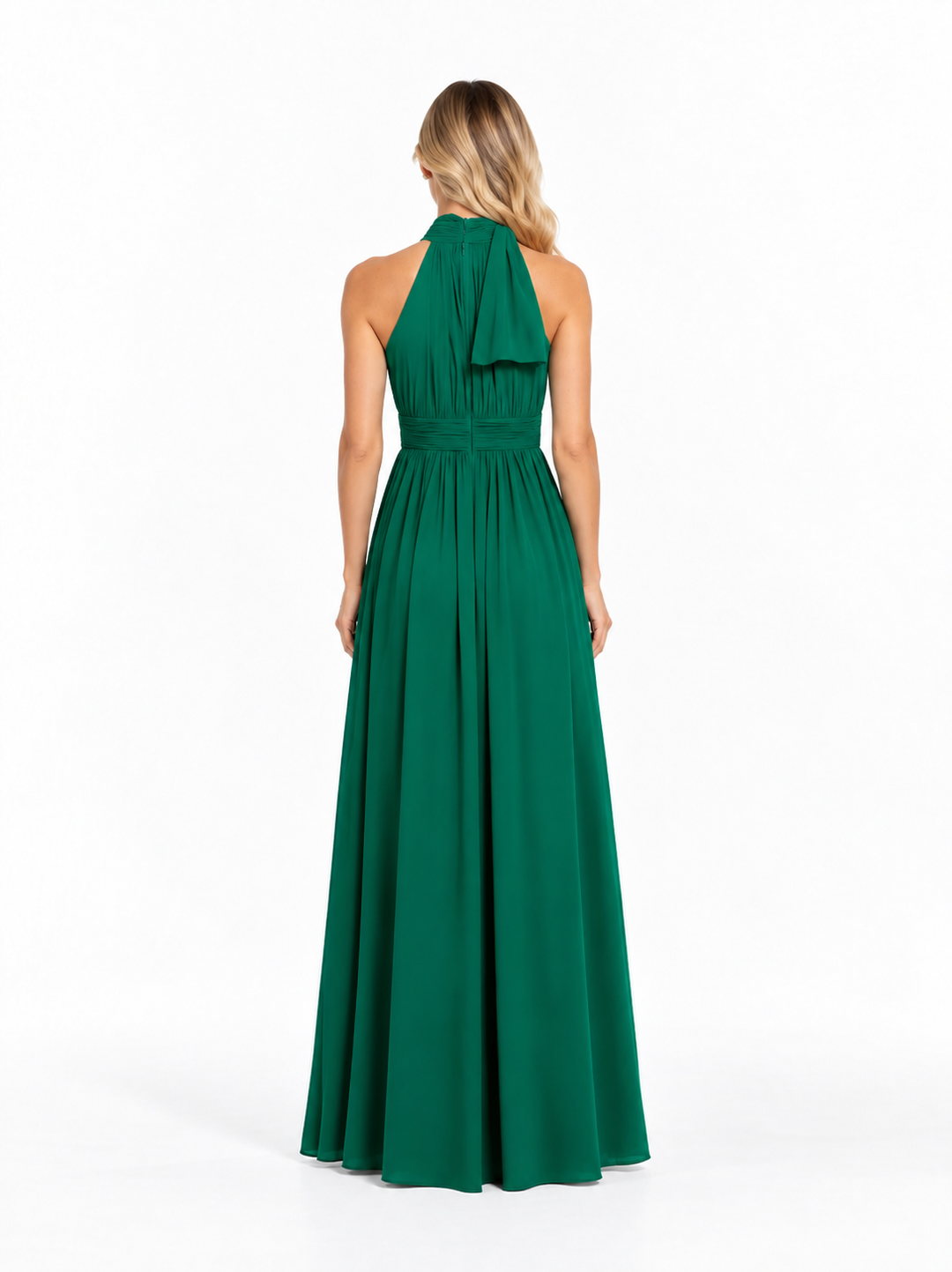 Halter Neck Maxi Gown - Emerald