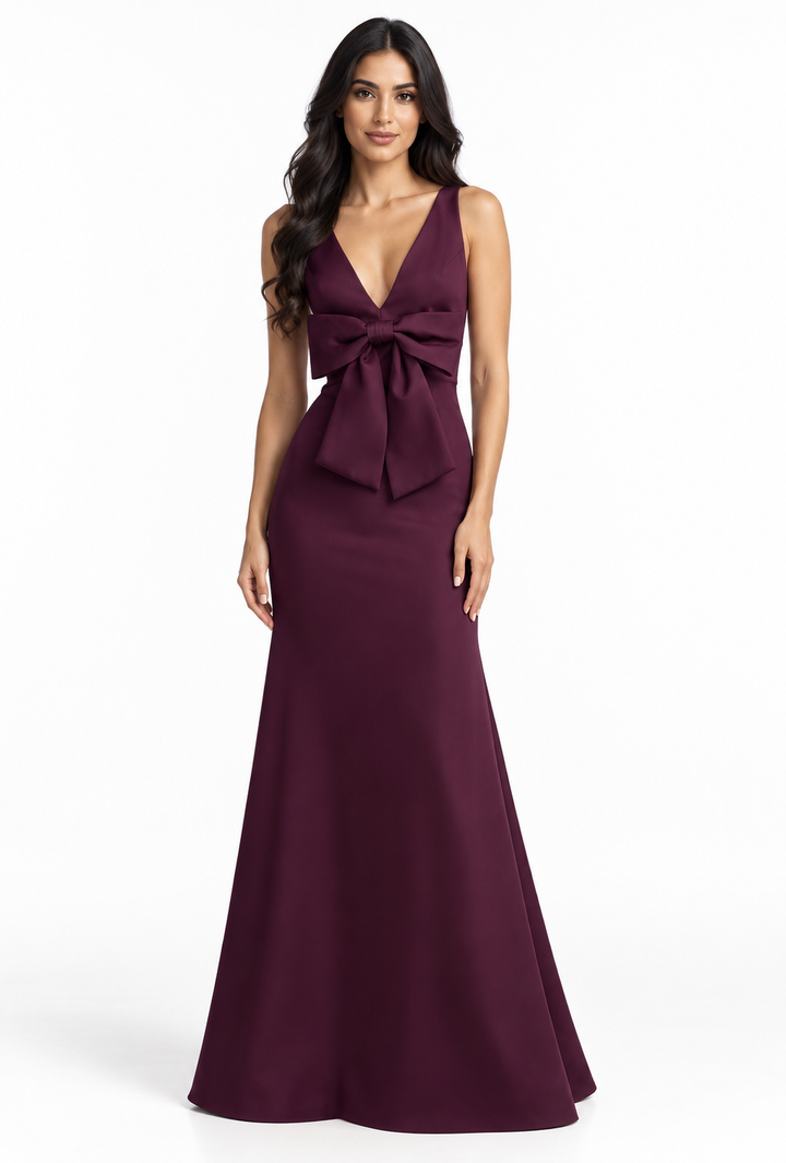 Bow Detail Evening Gown - Amara