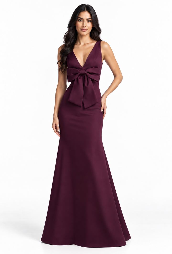 Bow Detail Evening Gown - Amara