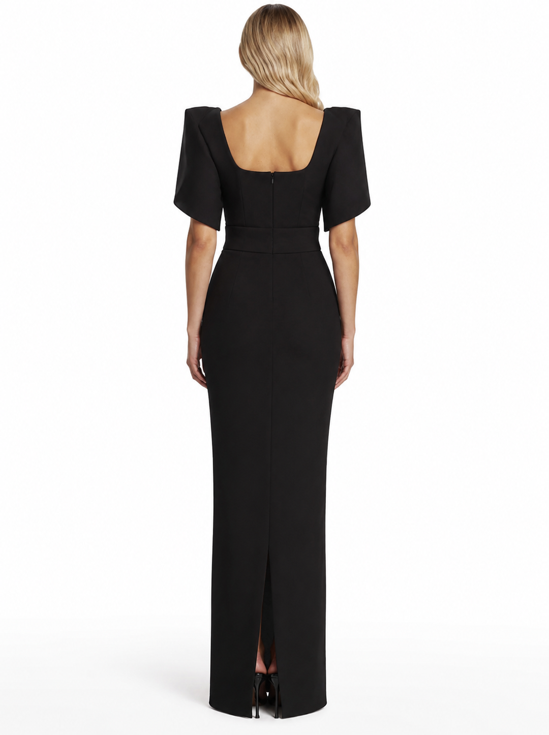 Sculpted Sleeve Column Maxi Dress – NORELLA