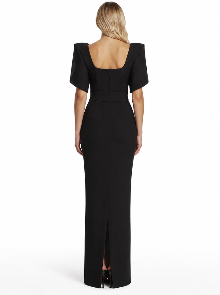 Sculpted Sleeve Column Maxi Dress – NORELLA