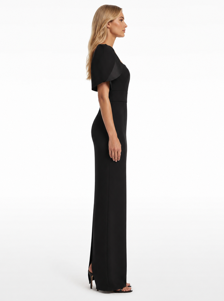 Sculpted Sleeve Column Maxi Dress – NORELLA