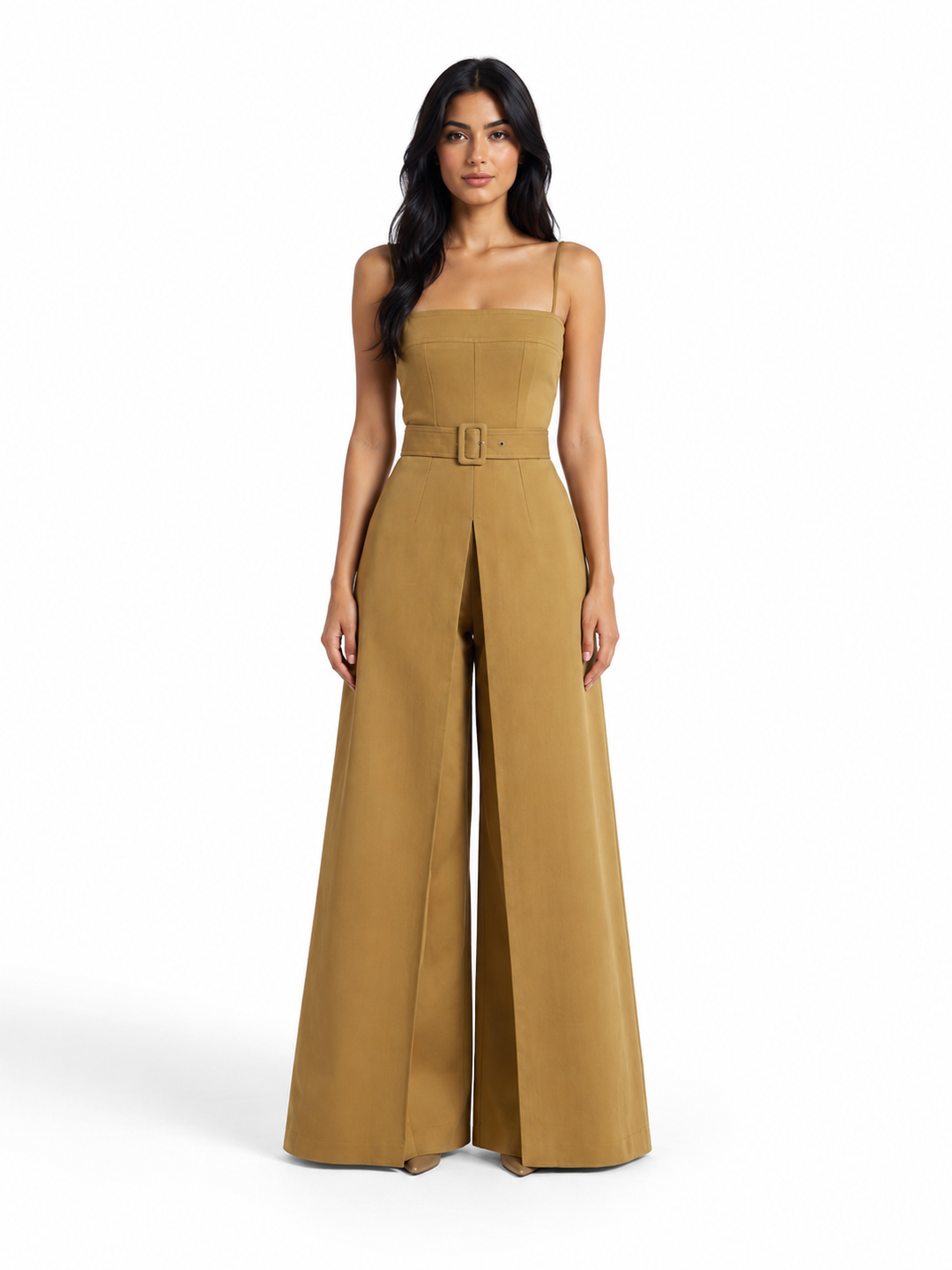 Belted Wide-Leg Jumpsuit – AMBERA