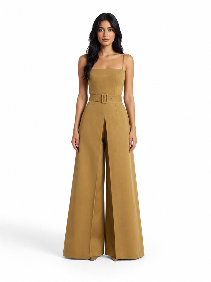 Belted Wide-Leg Jumpsuit – AMBERA