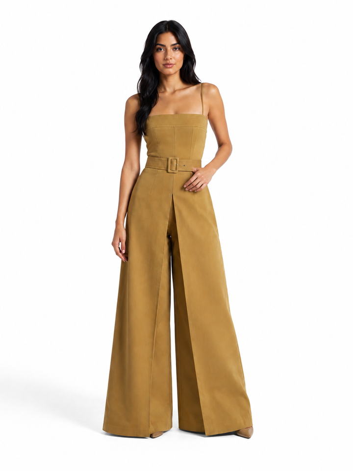 Belted Wide-Leg Jumpsuit – AMBERA