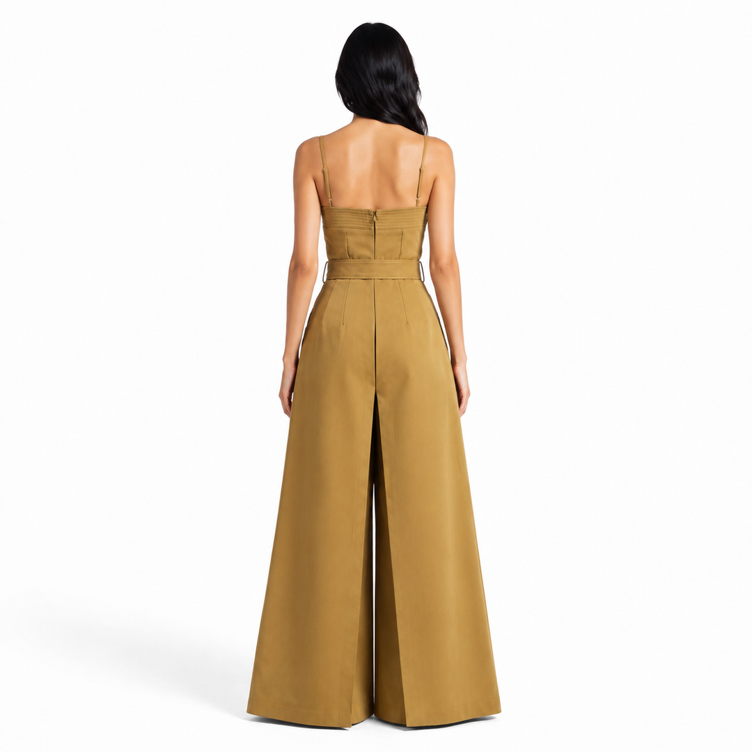 Belted Wide-Leg Jumpsuit – AMBERA