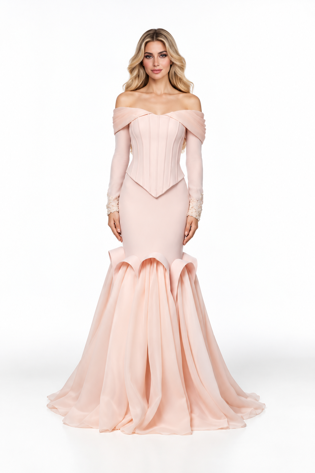 Corset Mermaid Gown - Ivory