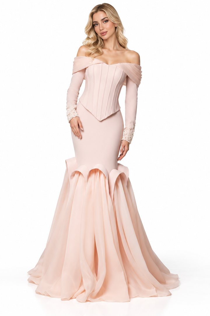 Corset Mermaid Gown - Ivory