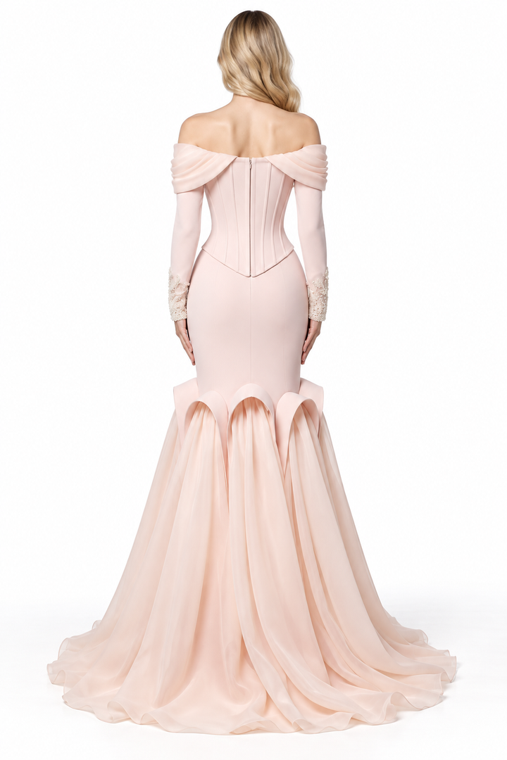 Corset Mermaid Gown - Ivory
