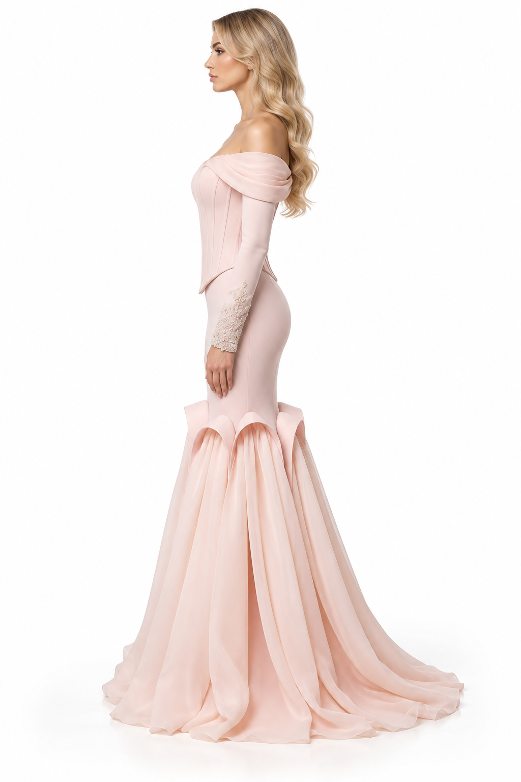 Corset Mermaid Gown - Ivory