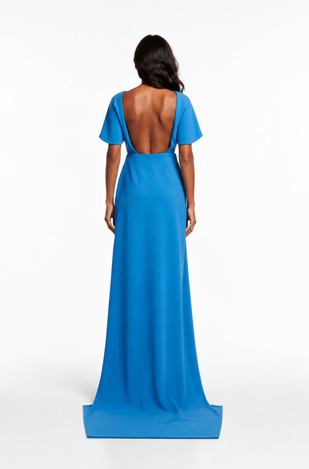 Cape Detail Maxi Gown – AZURIA