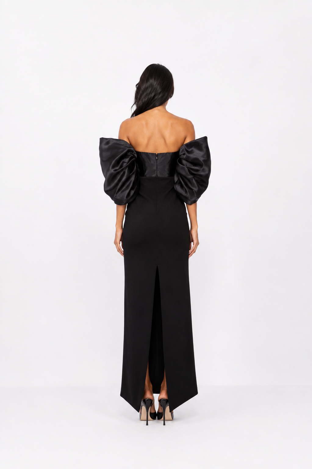 Bow Sleeve Off-Shoulder Maxi Dress – ROSARIA