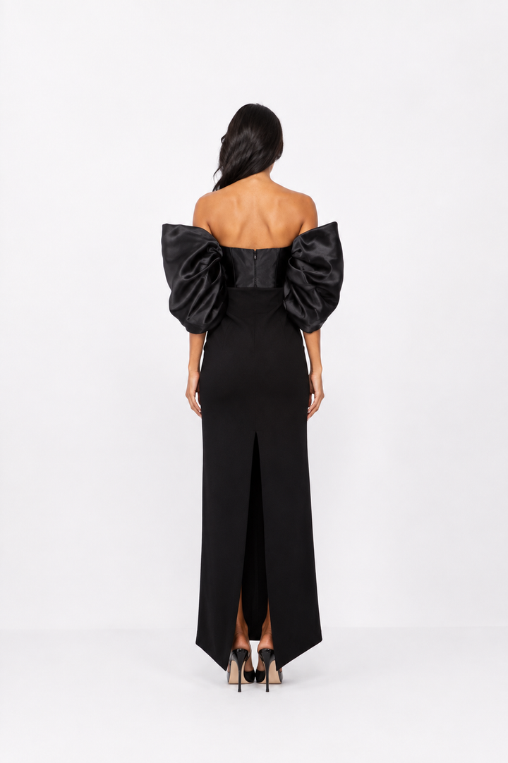 Bow Sleeve Off-Shoulder Maxi Dress – ROSARIA