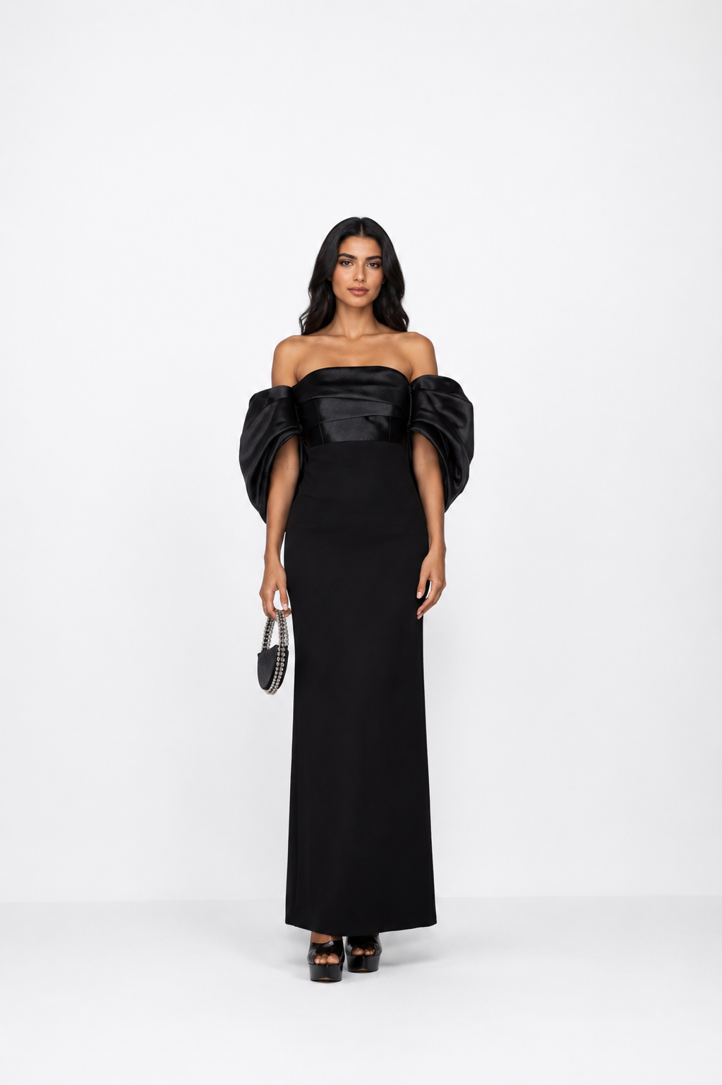 Bow Sleeve Off-Shoulder Maxi Dress – ROSARIA