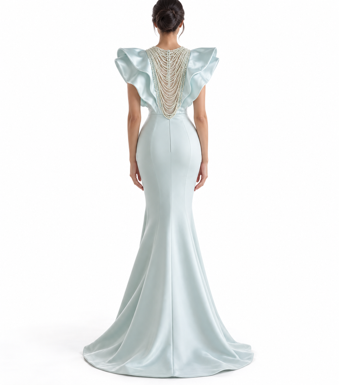 Pearl Ruffle Gown - Celestine