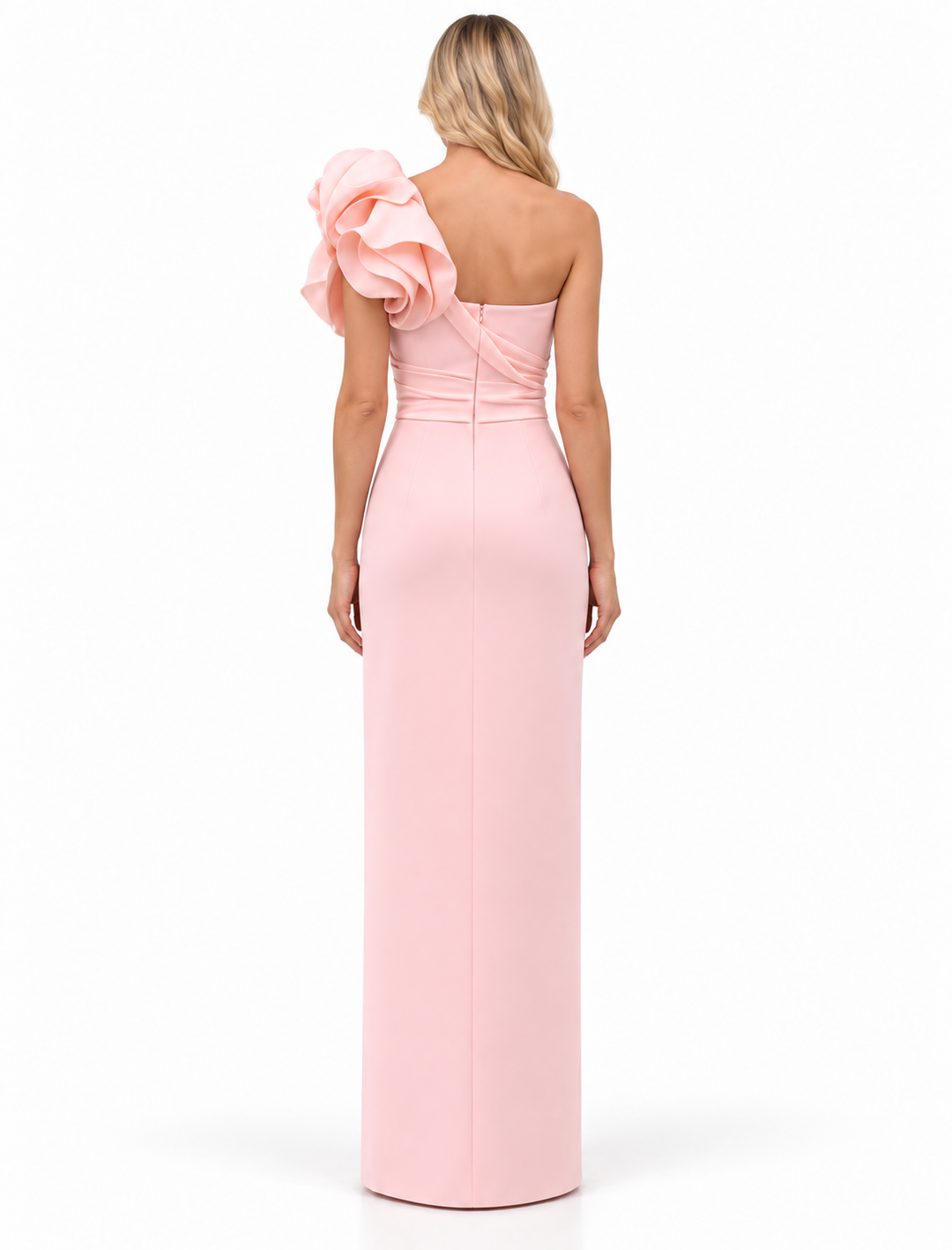 Sculpted Rose Gown - Blush