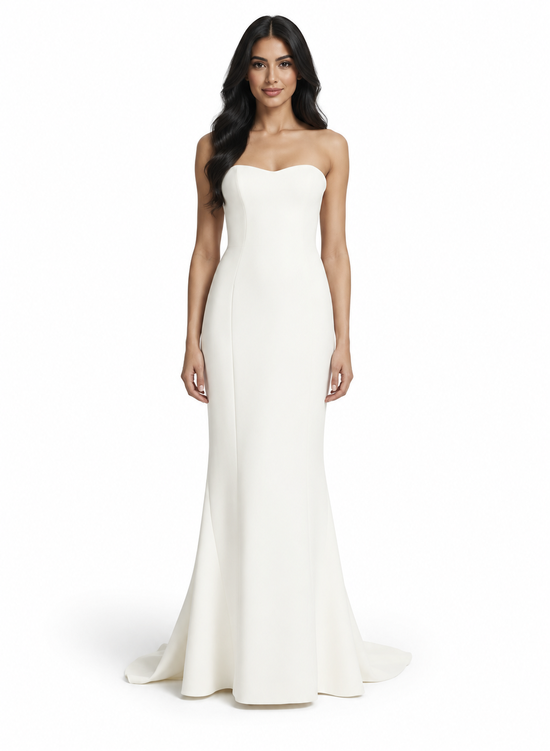 Ivory Strapless Sweetheart Maxi Dress - Aurelia