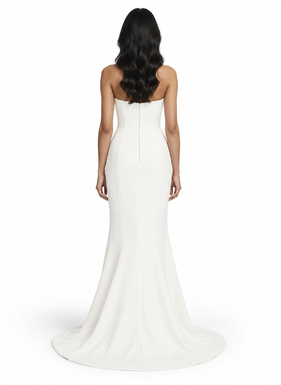 Ivory Strapless Sweetheart Maxi Dress - Aurelia