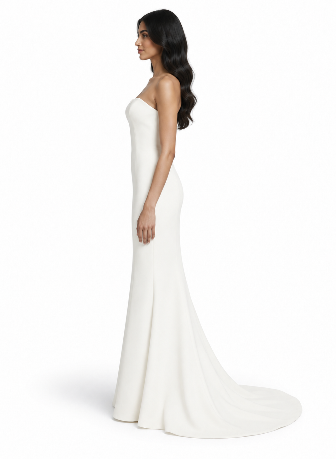 Ivory Strapless Sweetheart Maxi Dress - Aurelia