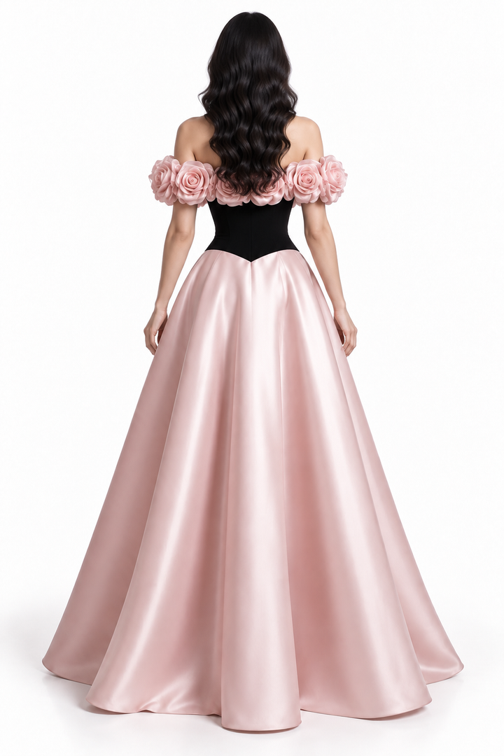 Blush Rose Off-Shoulder Ball Gown - Rosabella