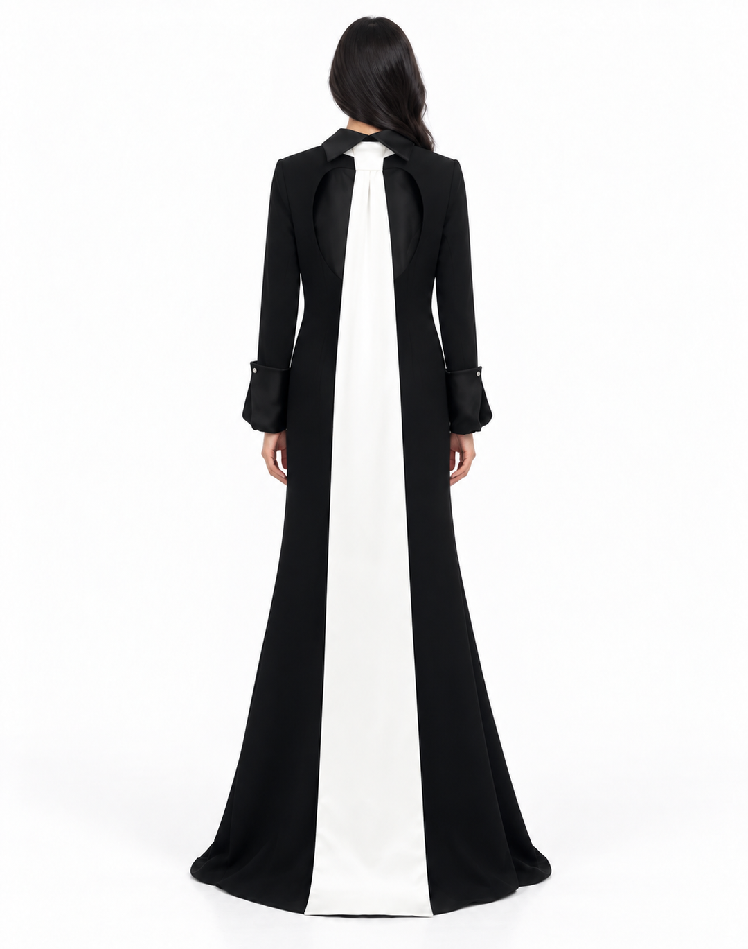 Black High-Neck Mermaid Maxi Dress - Verona