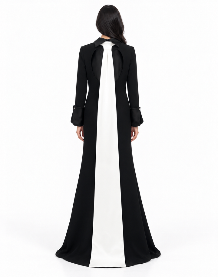 Black High-Neck Mermaid Maxi Dress - Verona