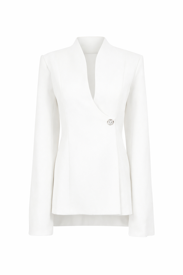 Cape-Sleeve Tailored Mini Dress – AURORA