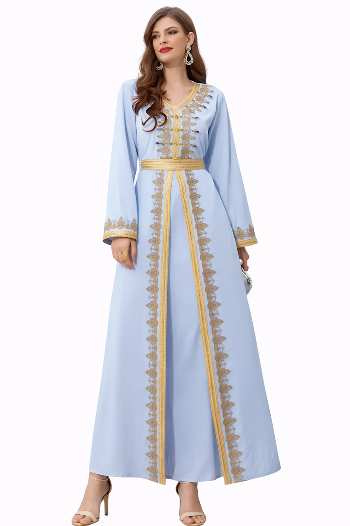 Long-Sleeve Minimalist Maxi Dress – ARLENE