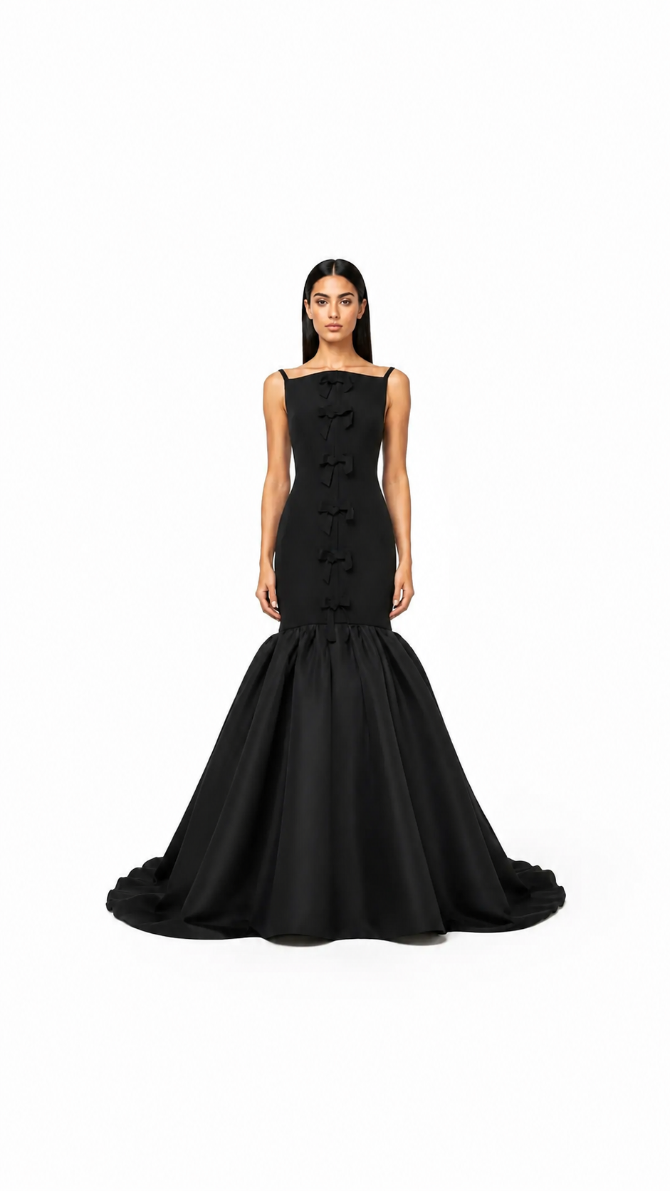 Bow Detail Mermaid Maxi Dress – ZORA