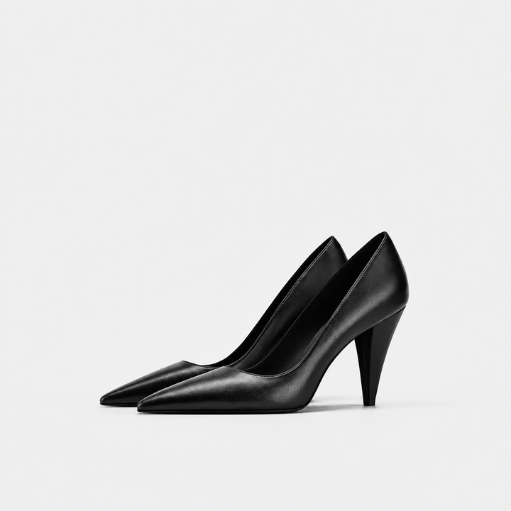 Black Pointed Toe Classic Pumps – VELMORA