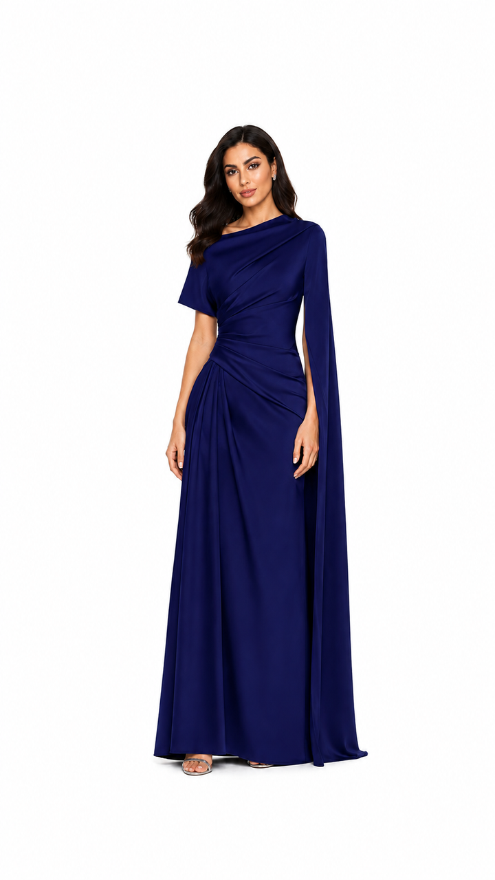 Draped One-Shoulder Maxi Dress – Navla