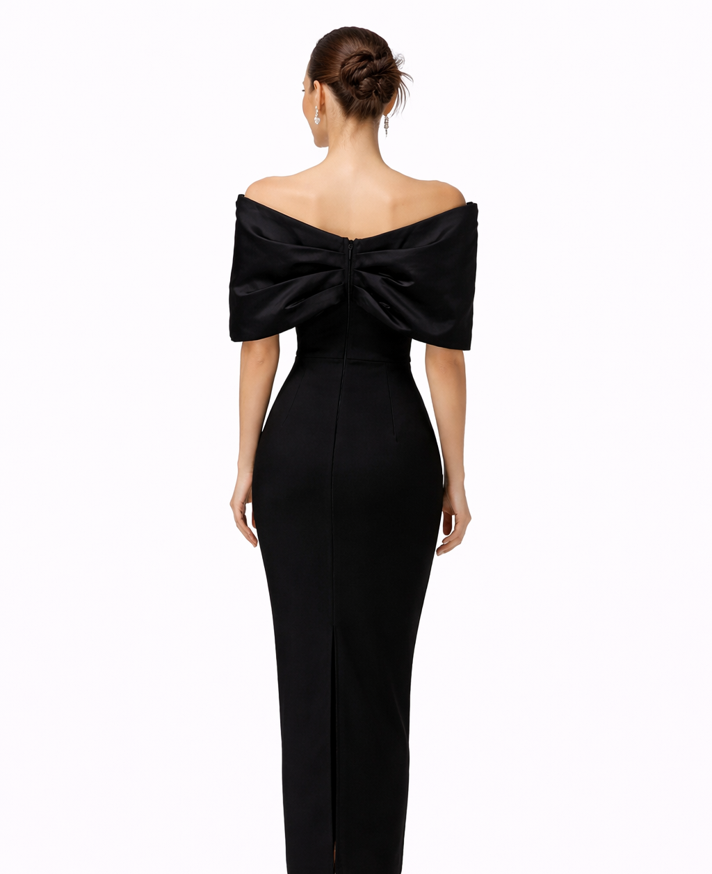 Off-Shoulder Embellished Column Maxi Dress – STELLA