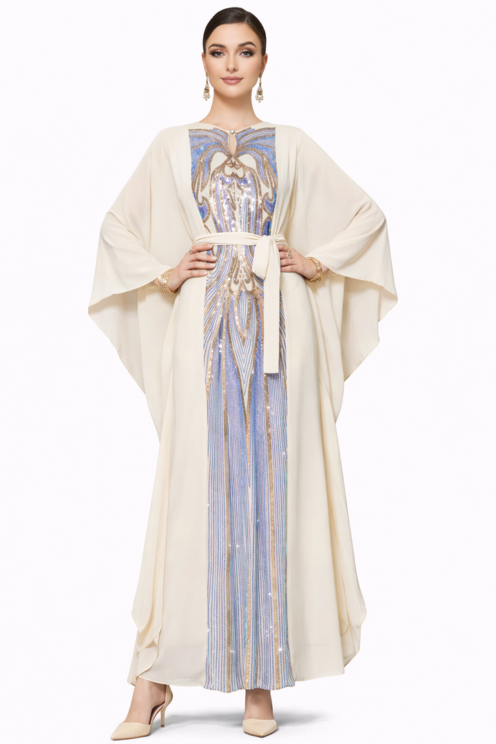 Flowy Long Sleeve Maxi Dress with Relaxed Silhouette – AURELIA