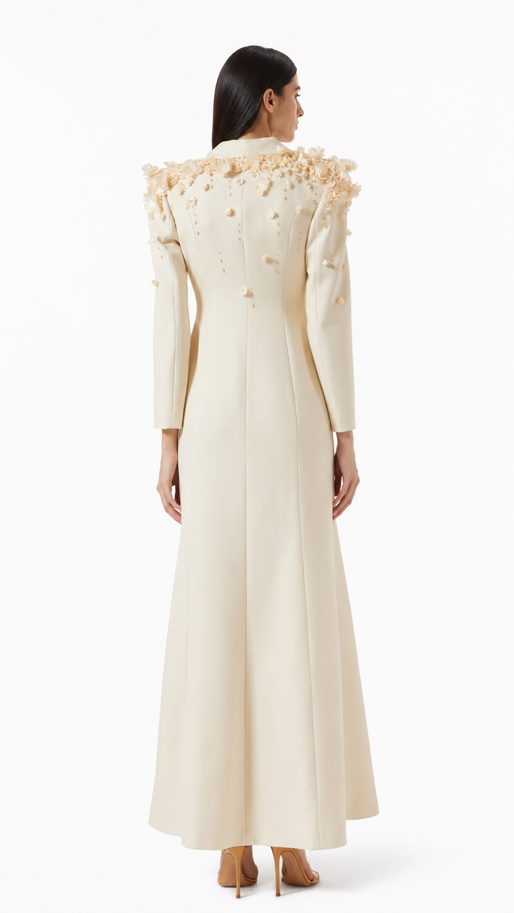 embellished shoulder tailored gown – Joller