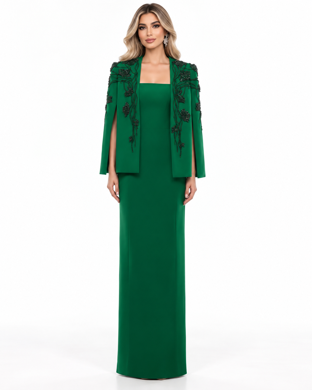 Embroidered Cape Jacket Evening - Verdelle