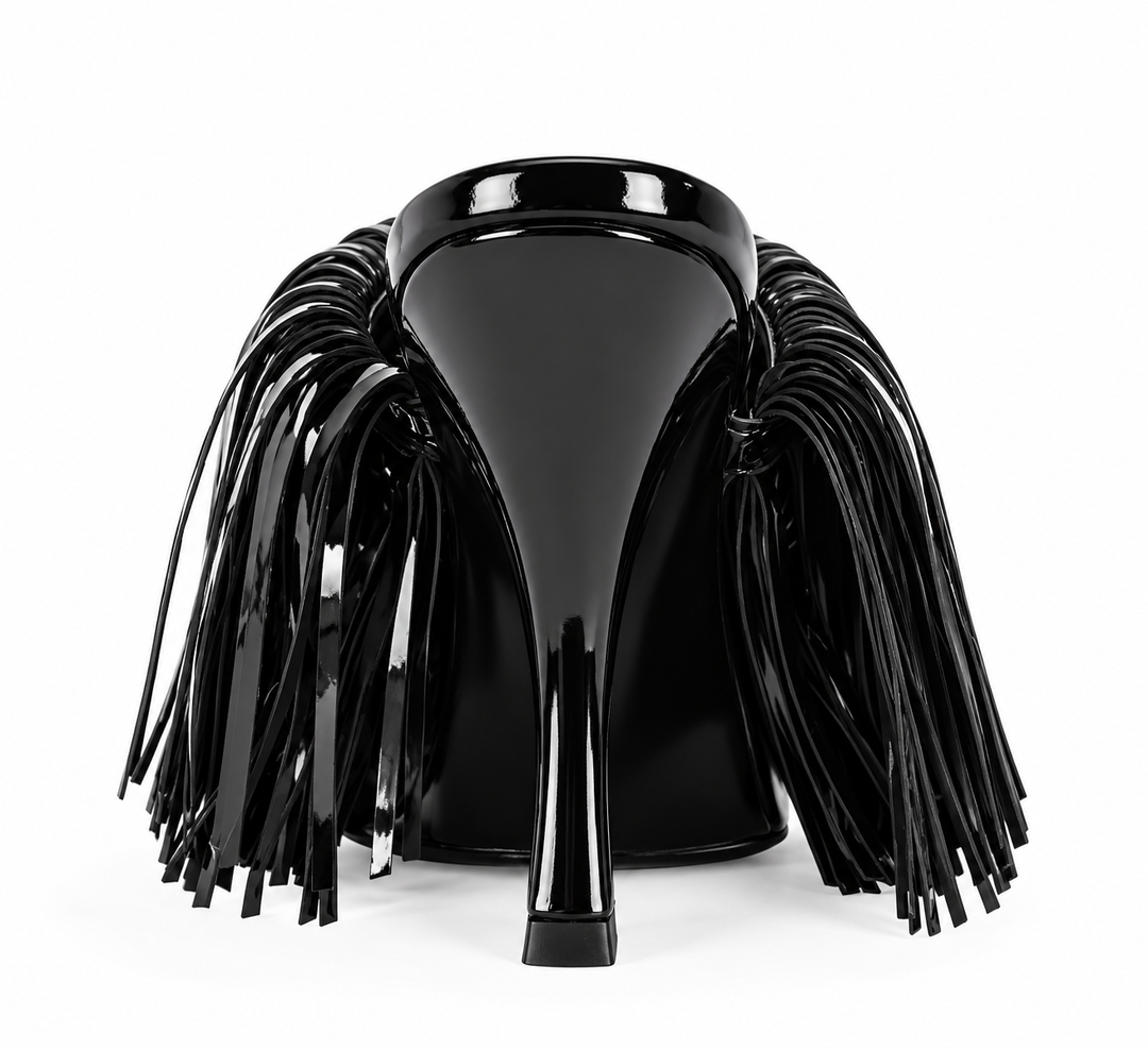 Fringe Sculpted Heel Mule Sandals - Ravella