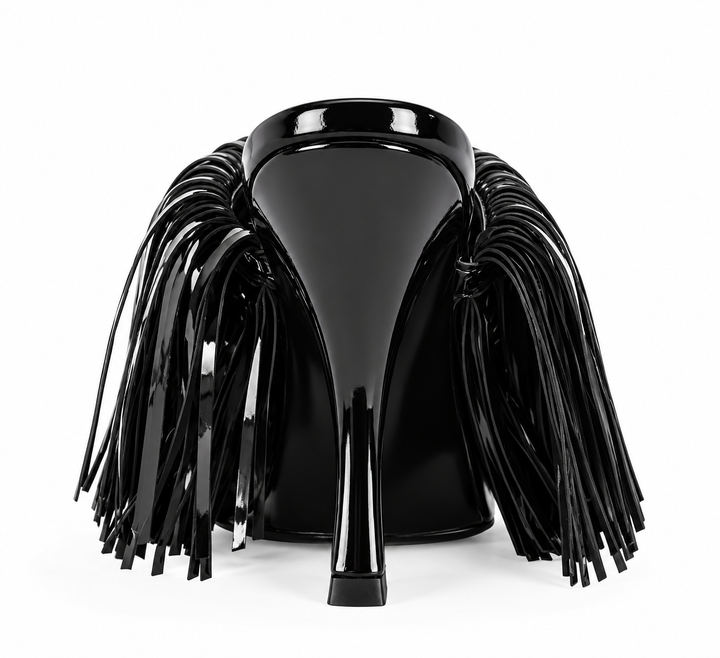 Fringe Sculpted Heel Mule Sandals - Ravella