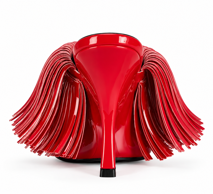 Fringe Sculpted Heel Mule Sandals - Ravella