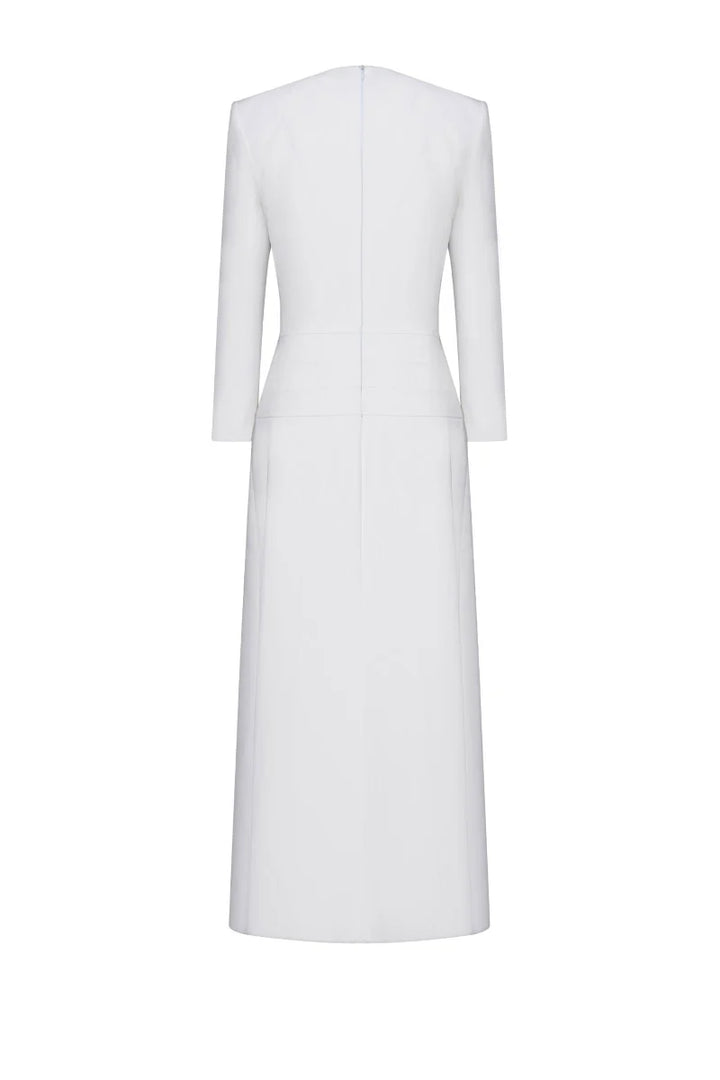 فستان ميدي منظم بأكتاف مصممة خصيصًا – بوري