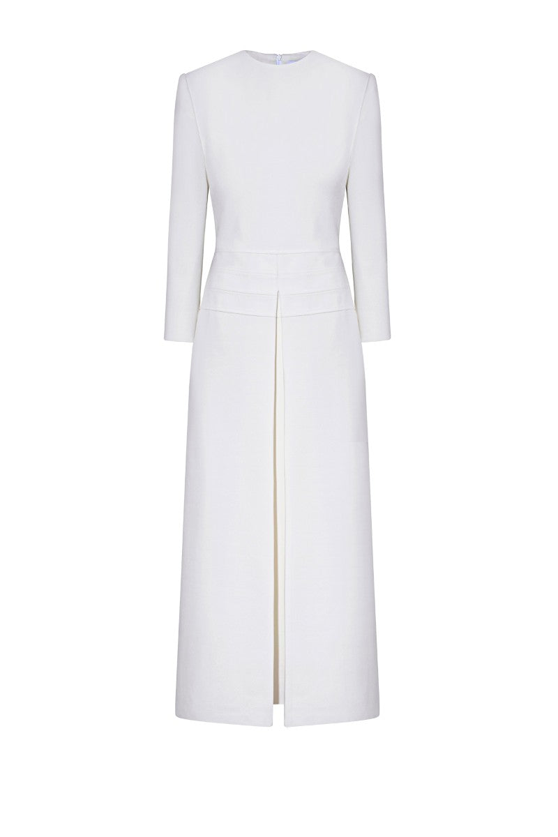 فستان ميدي منظم بأكتاف مصممة خصيصًا – بوري